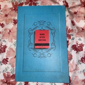 6/$10 Burn After Writing Book